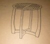 Noble House Carina Gray Round Wood Outdoor Patio Bistro Table New In Box $199 - 2