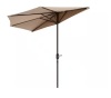 Pure Garden 9 ft. Steel Half Round Patio Market Umbrella with Hand Crank Lift in Beige New In Box $199