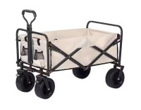 COLOURTREE 5 cu. ft. Beige Fabric Folding Collapsible All Terrain Outdoor Portable Utility Wagon Garden Cart, 200 lbs. Capacity $199