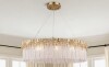 Everly Quinn 24" Modern Luxury Crystal Chandelier Gold Round Pendant Lights For Dining Room New In Box $599