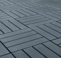 BTMWAY 1 ft. x 1 ft. All-Weather Plastic Square Interlocking Patio Deck Tiles, Outdoor Striped Pattern Flooring Tile (44-Pack) New In Box $299