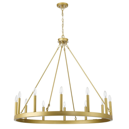 Greyleigh&trade; Debbra 12 - Light Candle Style Steel Dimmable Wagon Wheel Chandelier UL Certified $399