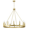 Greyleigh&trade; Debbra 12 - Light Candle Style Steel Dimmable Wagon Wheel Chandelier UL Certified $399