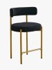 Ebern Designs Najira 24" Upholstered Low Back Counter Stool with Metal Frame New In Box $299