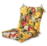 Greendale Home Fashions 42 x 21-inch Outdoor Seat/Back Chair Cushion - Aloha Black New $199