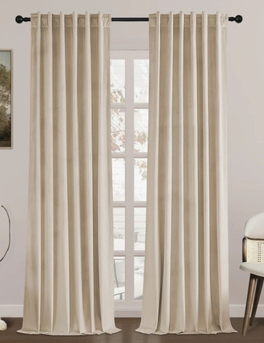 Mercer41 Aikens Blackout Rod Pocket and Back Tab Curtain Panel (Set of 2), 52" W x 90" L $89