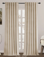 Mercer41 Aikens Blackout Rod Pocket and Back Tab Curtain Panel (Set of 2), 52" W x 90" L $89