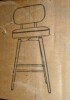17 Stories Modern Swivel Upholstered Counter Stool with Metal Frame New In Box $299 - 2