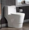 WOODBRIDGE 1-Piece 1.28 GPF Dual Flush Elongated Toilet in White with Chrome Button New In Box $499