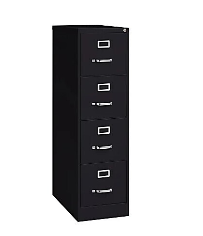 WorkPro 26 1/2"D 4-Drawer Letter-Size Vertical File Cabinet, Black New in Box $499
