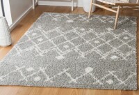 Bungalow Rose 5' x 7' Saira Berber Shag Performance Geometric Rug $299