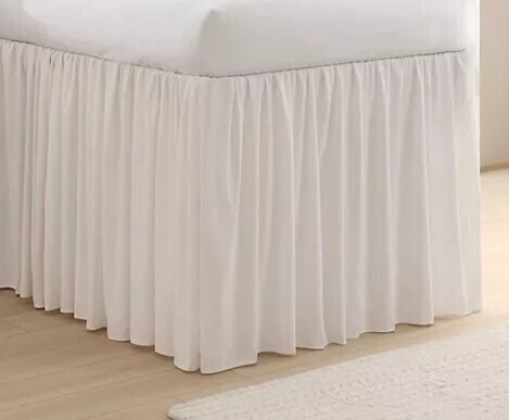 Laura Ashley Washed Solid Tailored Twin XL Bedskirt New $79