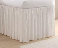 Laura Ashley Washed Solid Tailored Twin XL Bedskirt New $79
