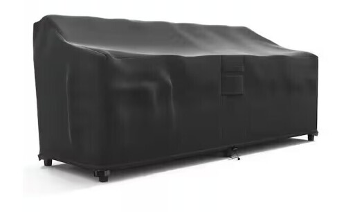 KHOMO GEAR 76" x 33" Black Love Seat Weatherproof Outdoor Patio Sofa Protector Cover New $89