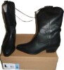Steve Madden Pair of Ladies Western Boot - Black Leather - New In Box Size 9 $159.99 - 2