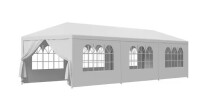 Otryad 10 ft. x 30 ft. White Outdoor Wedding Party Tent, Garden Gazebo Canopy Marquee Parking Shed with 8 Removable Sidewalls New In Box $399