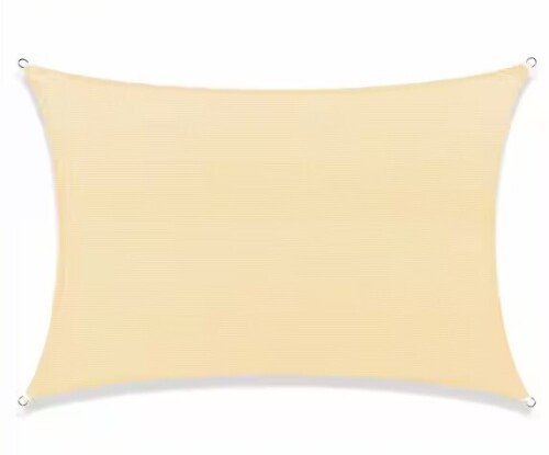 COLOURTREE 12 ft. x 20 ft. 190 GSM Beige Rectangle Sun Shade Sail Screen Canopy, Outdoor Patio and Pergola Cover New $199