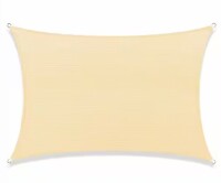 COLOURTREE 12 ft. x 20 ft. 190 GSM Beige Rectangle Sun Shade Sail Screen Canopy, Outdoor Patio and Pergola Cover New $199