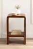 Kate and Laurel Reddy 16 in. Walnut Brown Rectangle Solid Wood End Table $299