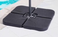 Sonkuki Outdoor Offset HDPE Plastic Umbrella Base, 176 lbs. Umbrella Stand for Patio Umbrella in Black New In Box $89