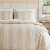 Birch Lane&trade; 3-Piece King Size Wanita Stockholm Reversible Duvet Cover & Insert Set New $299