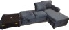 Latitude Run Chasidi U-Shaped Sectional Sofa Bed Pull Out Sleeper Couch With Storage Chaise in Blue Velvet $1999 (See our Picture) - 2