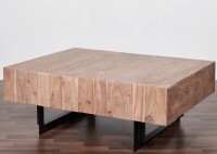 Modern Art Furniture Glide Coffee Table With Sliding Top - Natural In Box $699