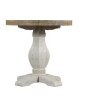 Martin Svensson Home Napa 25 in. H White Stain and Reclaimed Natural Round End Table New In Box $399