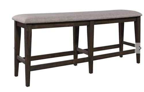 Liberty Furniture Double Bridge Collection Transitional Upholstered Counter-Height Dining Bench New in Box $599