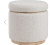 Linon Blanche Natural Storage Ottoman New in Box $299