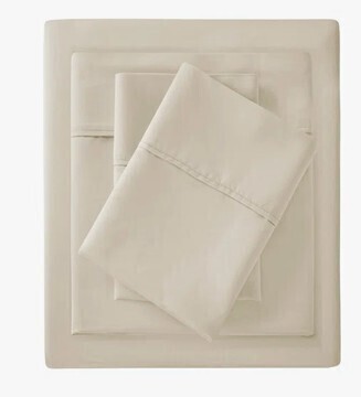 Madison Park Queen Size 4-Piece Farwell 300 Thread Count Cotton Deep Pocket Sheet Set New $59