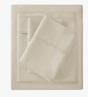 Madison Park Queen Size 4-Piece Farwell 300 Thread Count Cotton Deep Pocket Sheet Set New $59