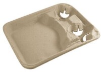 Environ 2-Cup Carrier with Large Tray, 100 Count Case New In Box