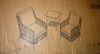 Latitude Run 3 Piece Wicker Outdoor Bisto Set New in Box $699 - 2