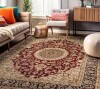 World Rug Gallery Traditional Oriental Medallion Design Area Rug 9' x 12' Burgundy New $899