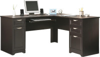 Realspace&reg; Magellan 59"W L-Shape Corner Desk, Espresso New in Box $599