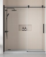 OVE Decors Renfrew Frameless Soft-close Sliding Shower Door 60" x 78.75" In Matte Black New in Box $999