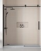 OVE Decors Renfrew Frameless Soft-close Sliding Shower Door 60" x 78.75" In Matte Black New in Box $999