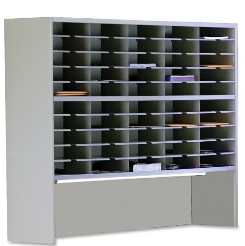 Mayline&reg; Kwik-File Mailflow-To-Go&trade; 2-Tier Sorter With Riser 60"W, 50 Pockets New Shelf Pull $1399