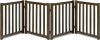 LZRS Wooden Free Standing Dog Gate 80" W x 24" H, Foldable Solid Hardwood Pet Safety Fence for House Doorways, Stairs, Hallways, Step-Over Pet Barrier, No Drill Easy Setup, Walnut New In Box $199
