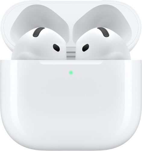 Apple AirPods 4 Wireless Earbuds, Bluetooth Headphones, Personalized Spatial Audio, Sweat and Water Resistant, USB-C Charging Case, H2 Chip, Up to 30 Hours of Battery Life, Effortless Setup for iPhone, New in Box Factory Sealed $299