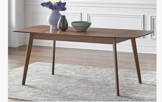 George Oliver Jagveer Extendable Solid Wood Base Dining Table, Brown, New in Box $899