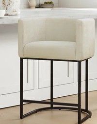 17 Stories Upholstered Counter Stool With Metal Frame New Open Box $399