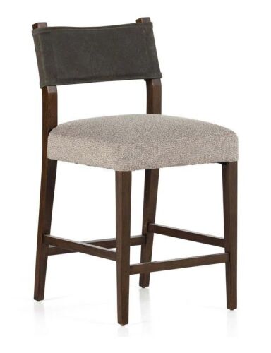 Four Hands Ferris Bar & Counter Stool, Tulsa Ink/Nubuck Charcoal New in Box $799