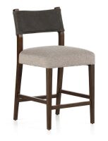 Four Hands Ferris Bar & Counter Stool, Tulsa Ink/Nubuck Charcoal New in Box $799