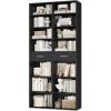Homfa 7-Tier Bookcase with 2 Drawers, 72.8" H Double Wide Bookcase with 4 Adjustable Shelves New in Box $399