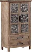 COSIEST 48" Tall Farmhouse Accent Cabinet with Doors and 2 Drawers, Rustic Wood Storage Buffet New in Box $699