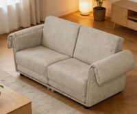 Winston Porter 65" Convertible Sofa Bed, 3-in-1 Upholstered Sleeper Sofa With Cushions New in Box $1299
