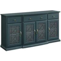 \Walker Edison Landon 60-Inch Tiered Fretwork Sideboard TV Stand New in Box $1299