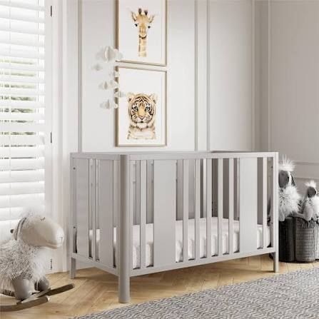 Little Seeds Crawford Curved Post 3-in-1 Crib Sharkey Gray Baby New in Box $499